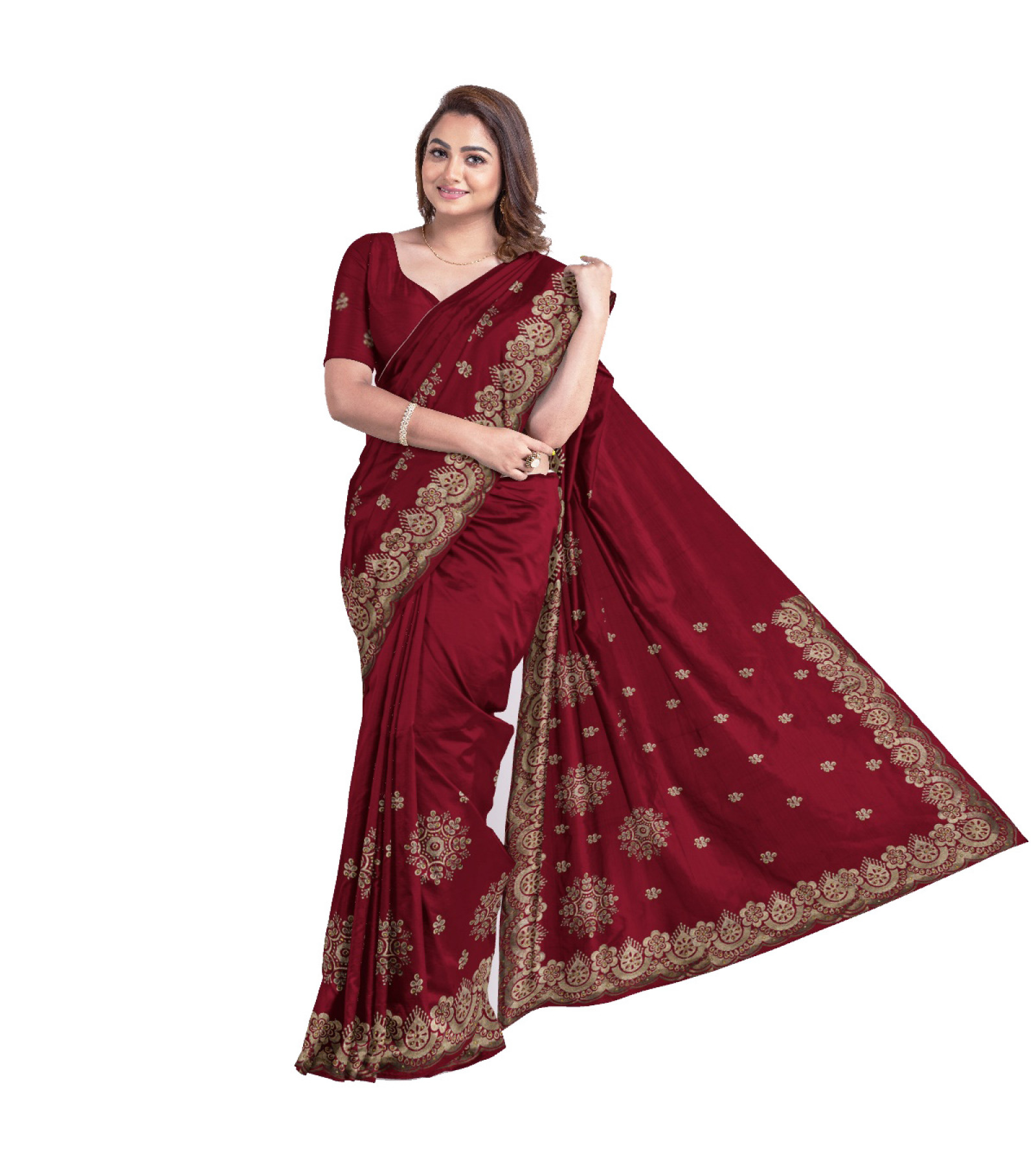 Exclusive Jka Work Sarees With Embroidry 